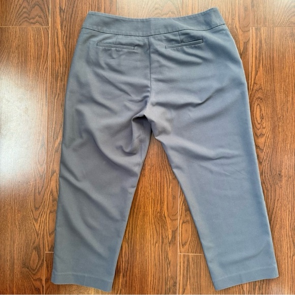 Apt 9 Gray Capris Size 6 Mid Rise Straight Leg Work Office Dress Pants - Picture 6 of 10